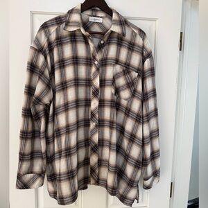 Carly Jean Los Angeles plaid shirt - size medium